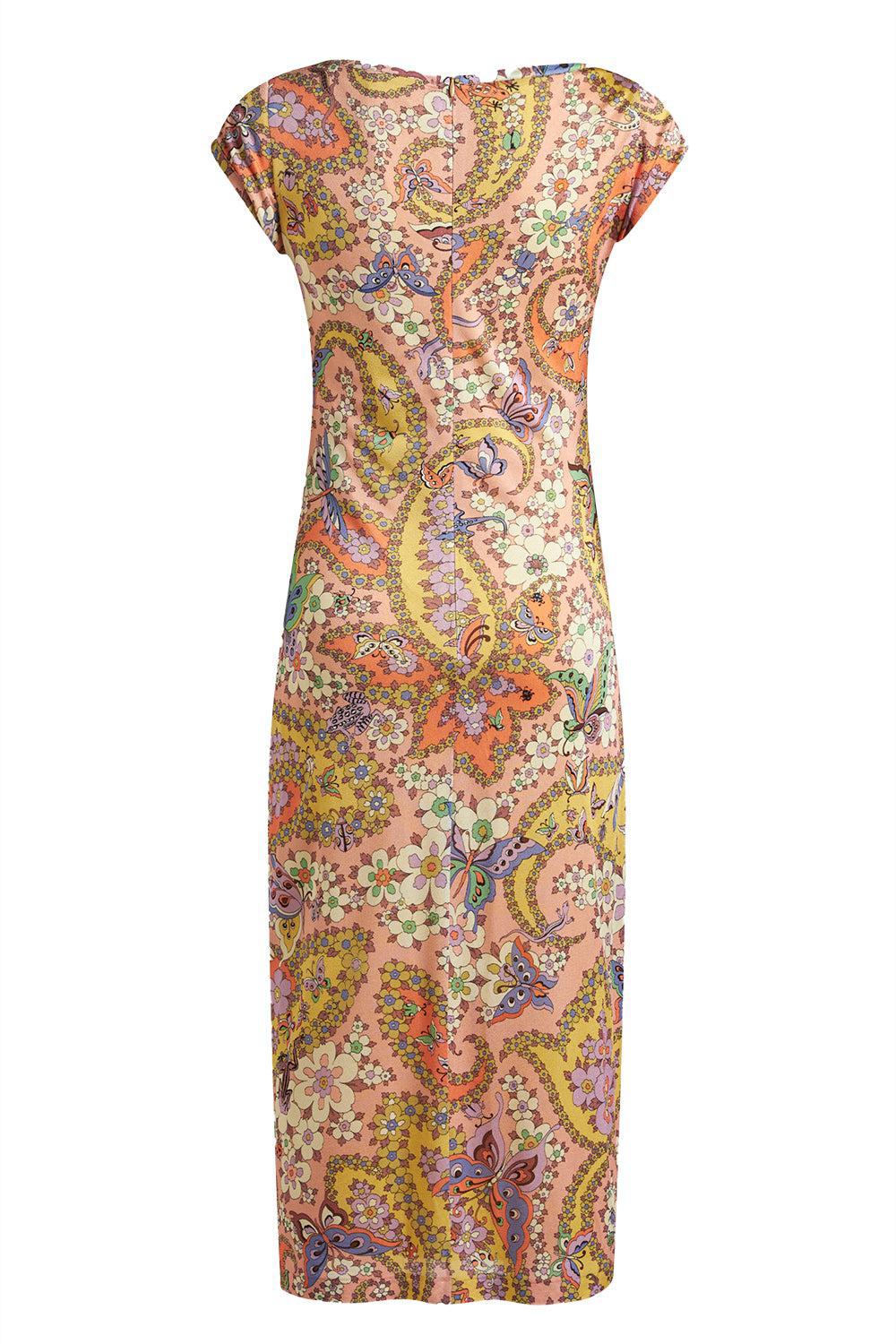 Short Sleeve Printed Midi Dress - Image 5