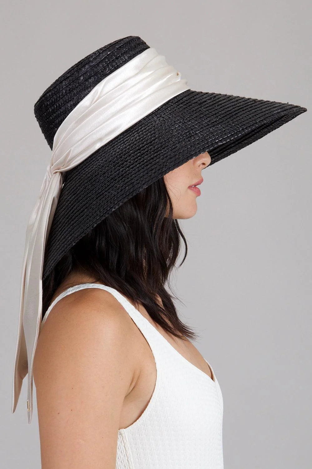Mirabel Wide Brim Hat - Black - Image 3