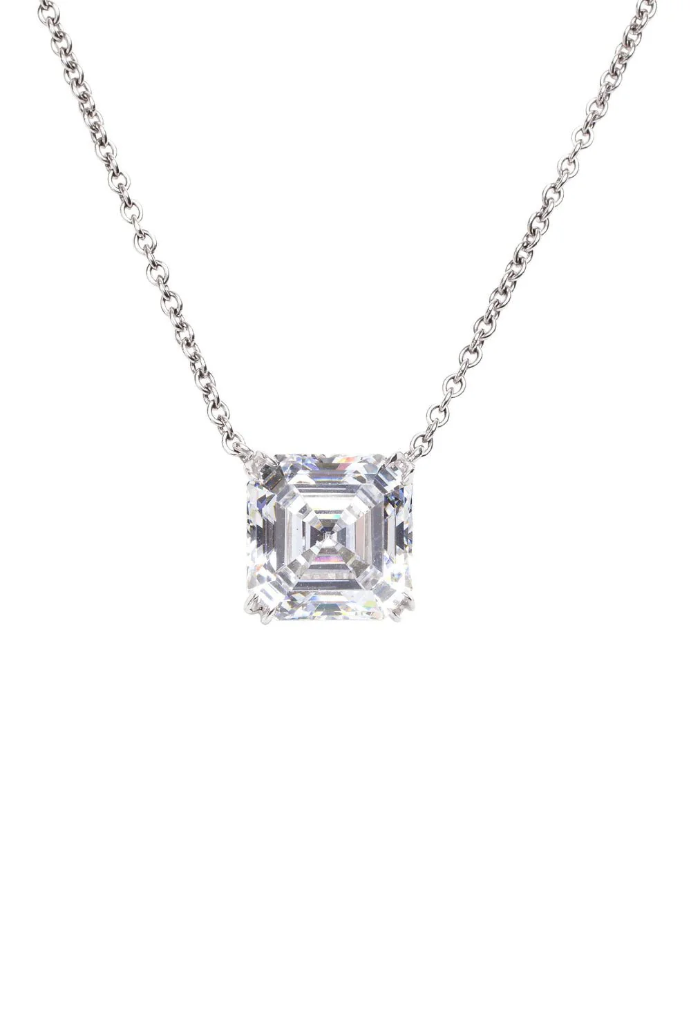 Asscher Cut Pendant Necklace