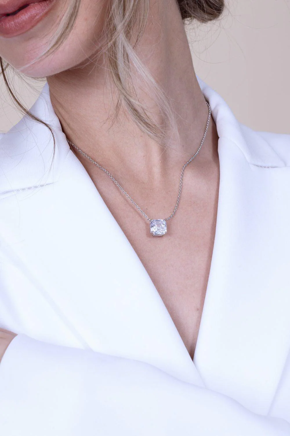 Asscher Cut Pendant Necklace - Image 2