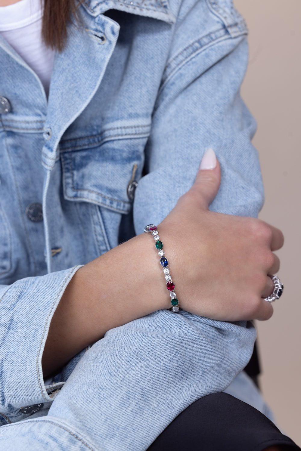 Bezel Set Oval Bracelet - Image 3