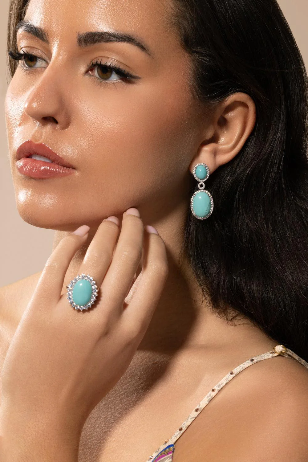 Blue Drop Earrings - Image 2