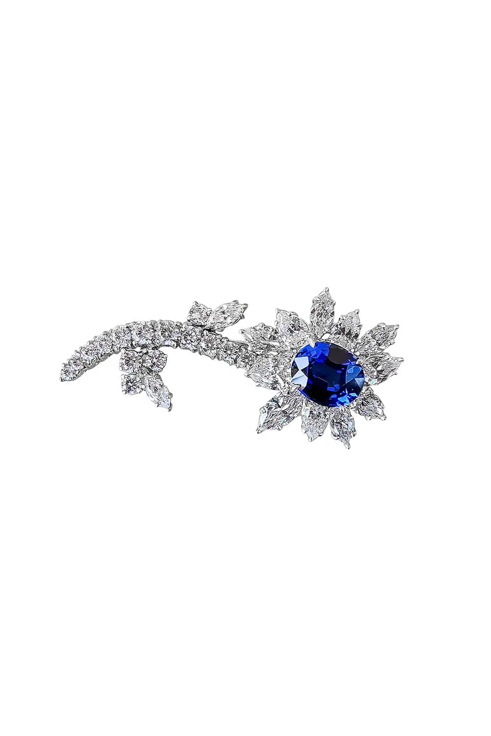 Blue Flower Brooch