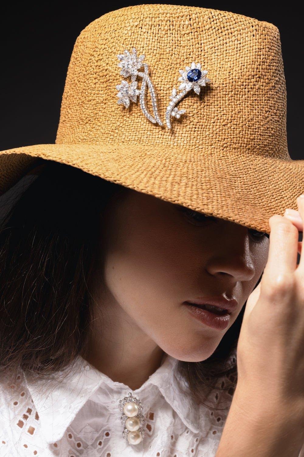 Blue Flower Brooch - Image 2