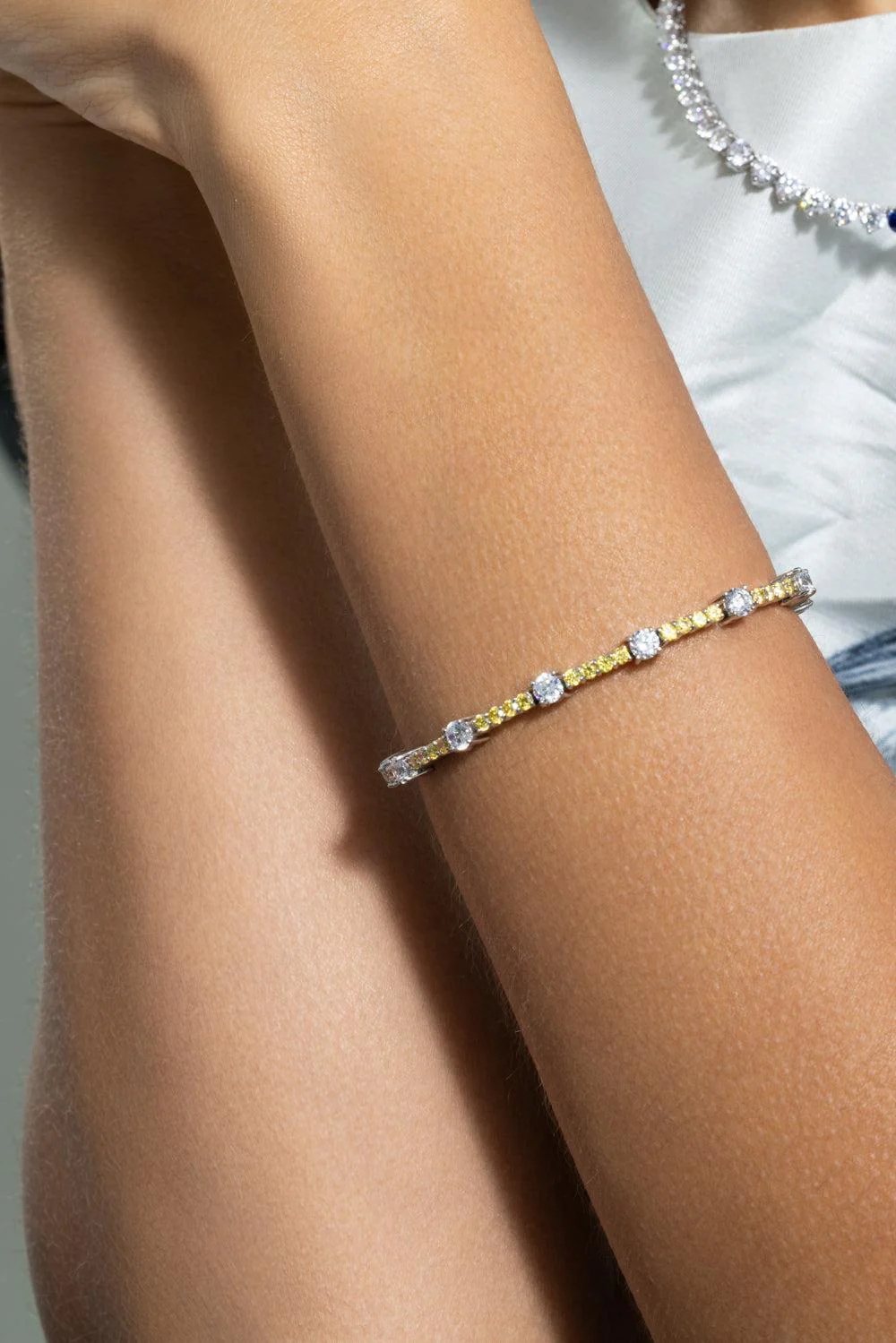 Canary White Tennis Bracelet - Image 3