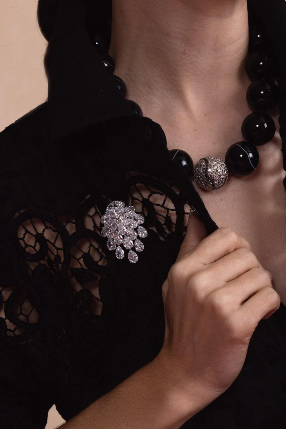Cascading Chandelier Brooch