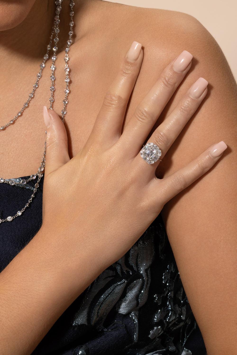 Cushion Cut Center Halo Ring - Image 3