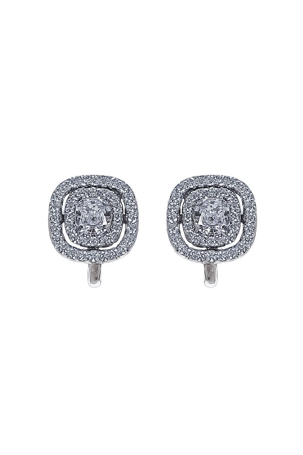 Cushion Cut Double Halo Earrings