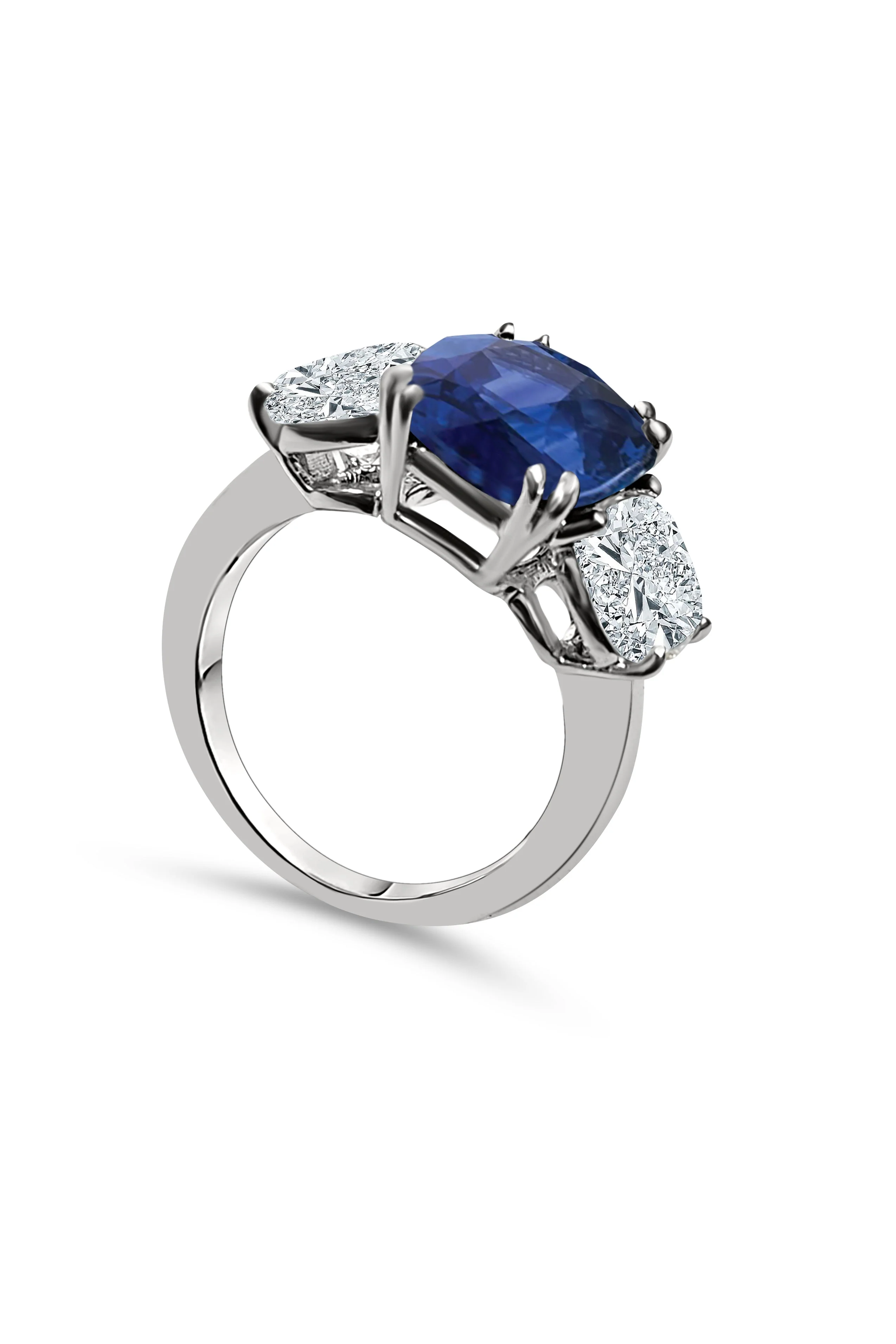 Cushion Cut Sapphire Cz Ring - Image 5