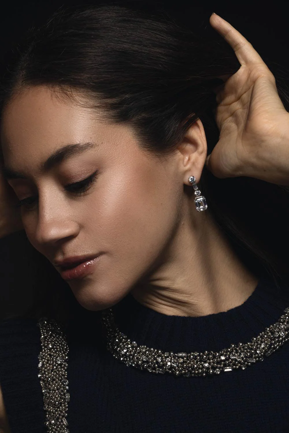 Cz Cut Drop Earrings - Image 4