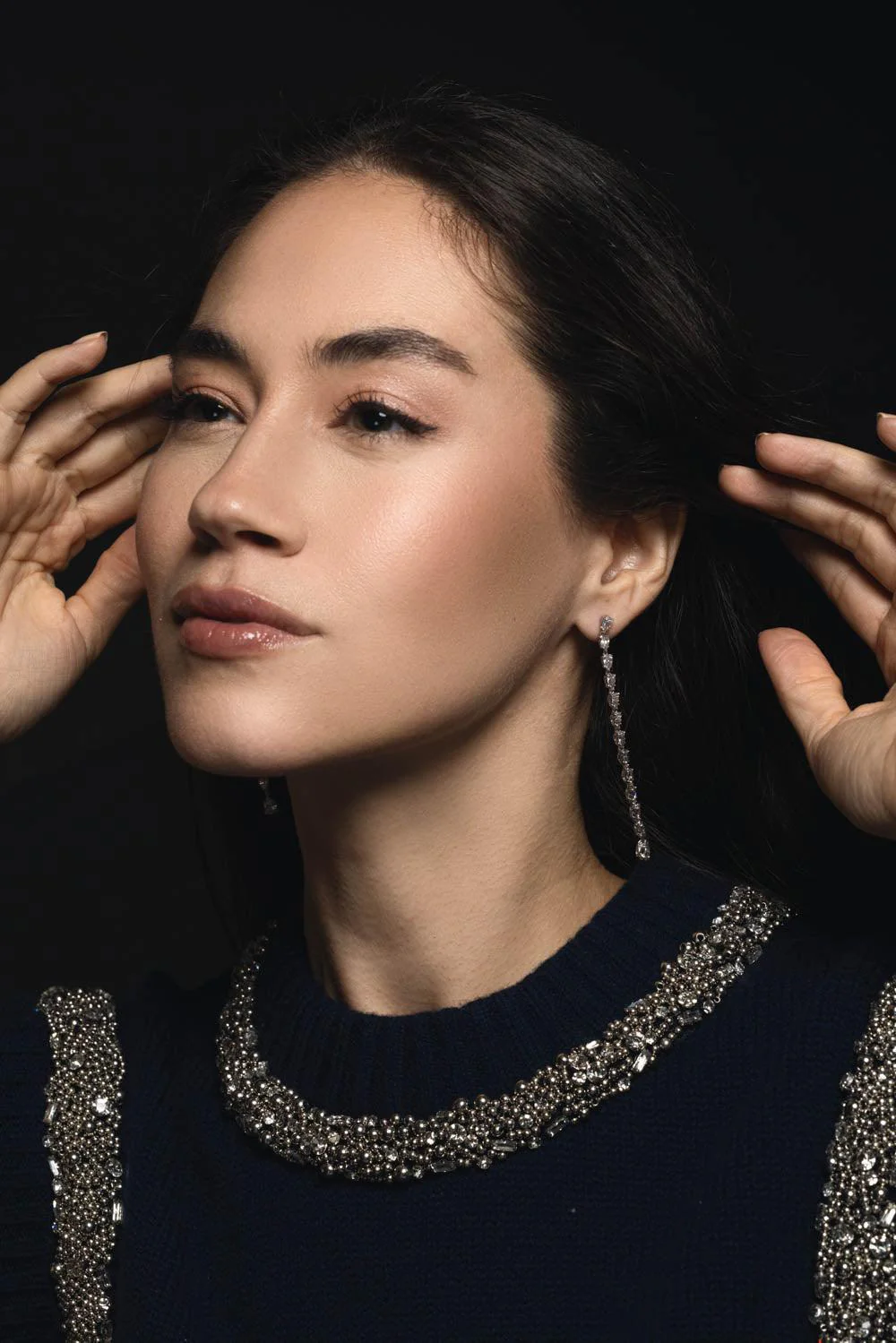 Cz Line Earrings - Image 2