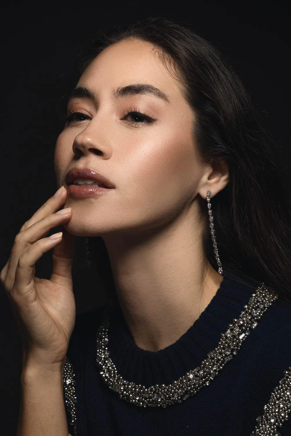Cz Line Earrings - Image 3
