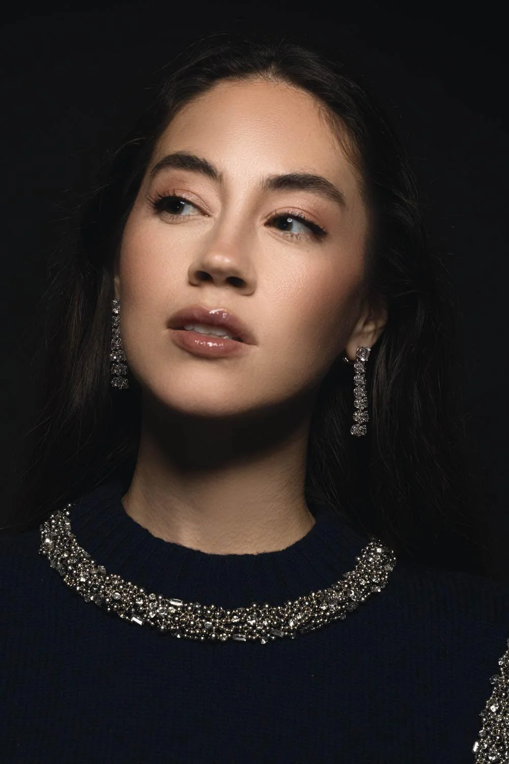 Cz Long Cluster Earrings - Image 3