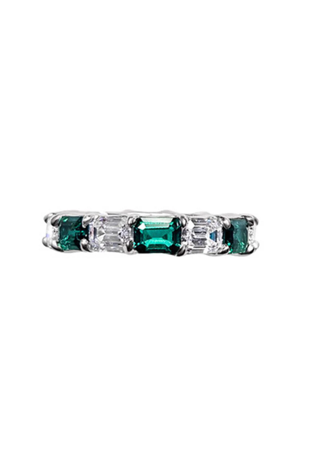 Emerald Cut Eternity Band