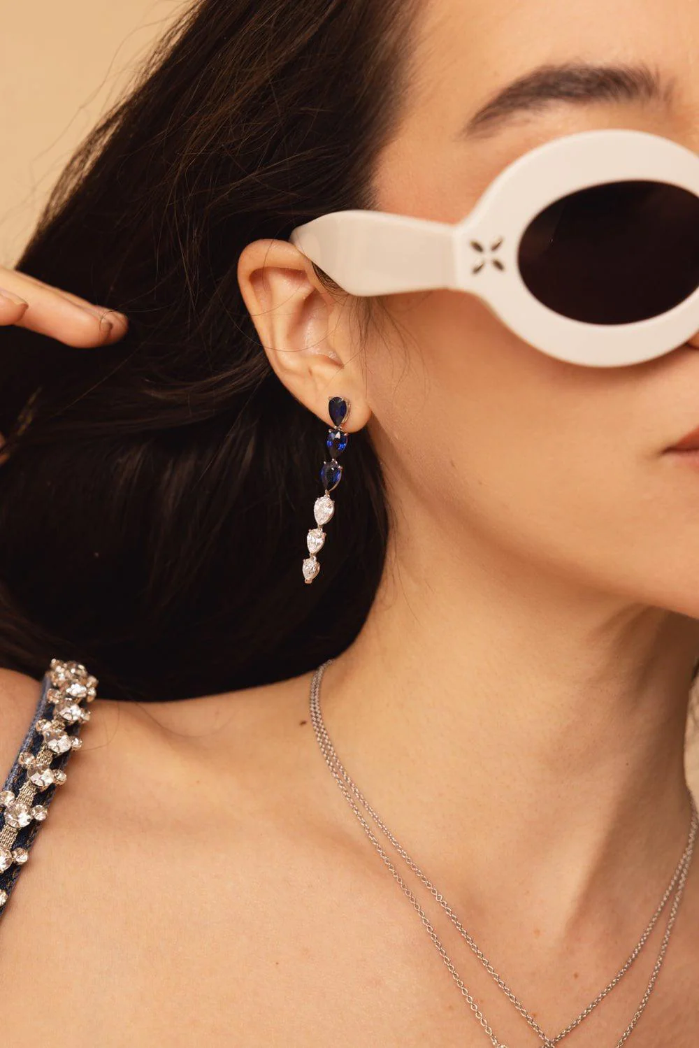 Graduated Pear Drop Earrings - Image 3