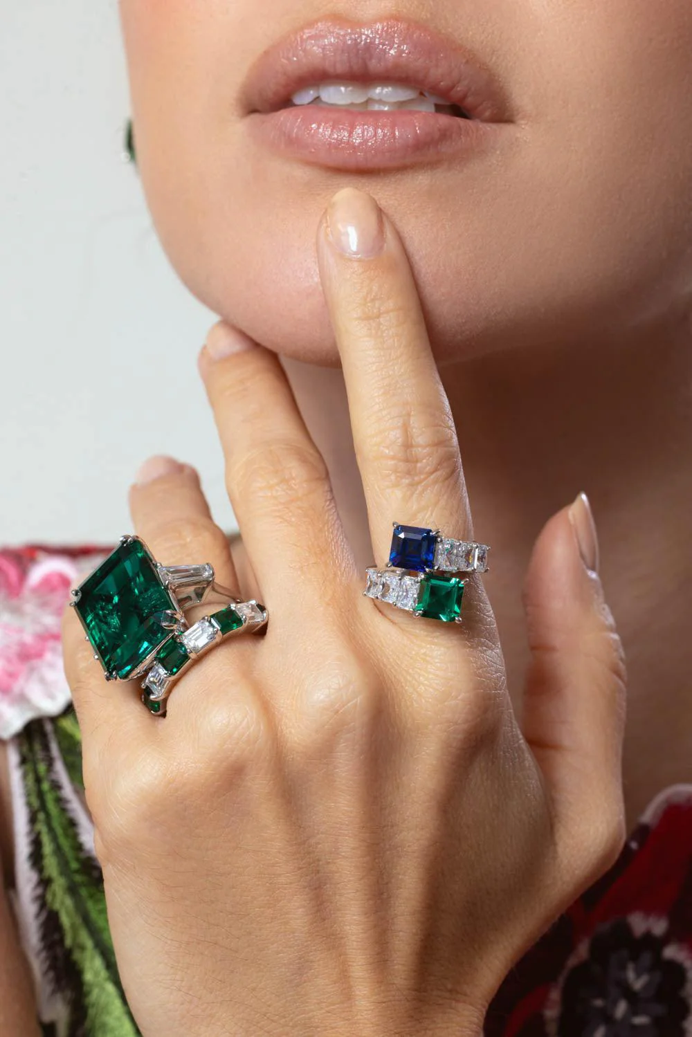Green Cz Baguette Ring - Image 2