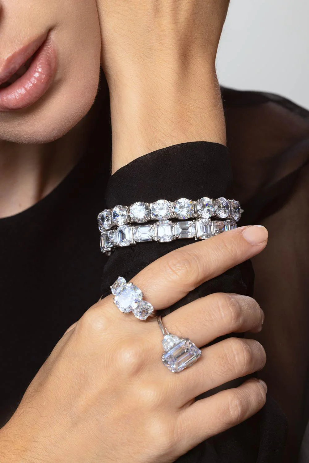 Large Stone Tennis Bracelet - Image 4