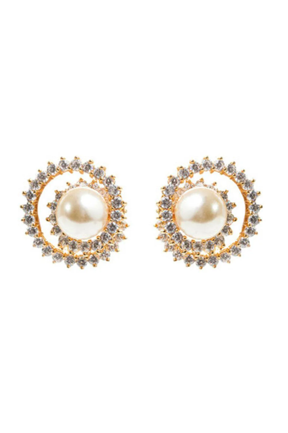 Large White Pearl Swirl Earrings