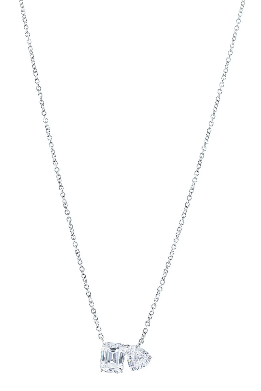 Moi Et Toi Emerald Pear Pendant Necklace