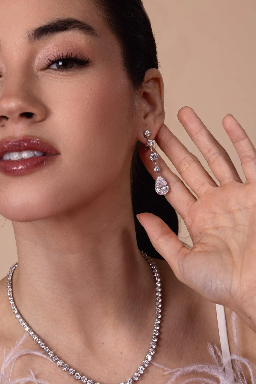 Multi Shape Drop Earrings - Image 2