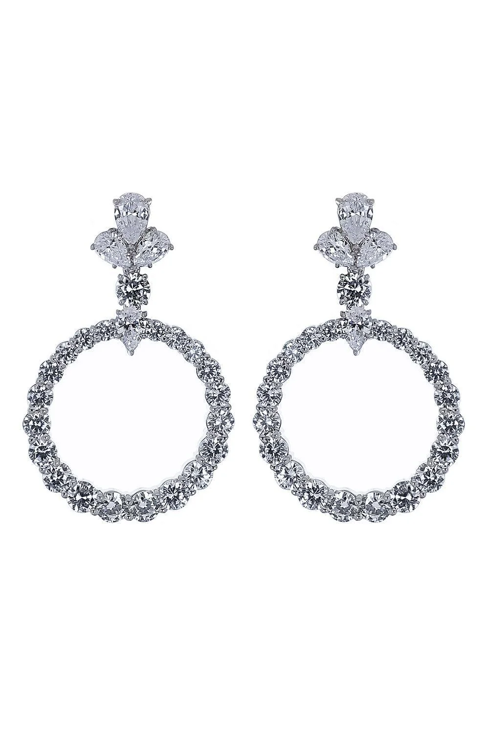 Open Circle Drop Earrings