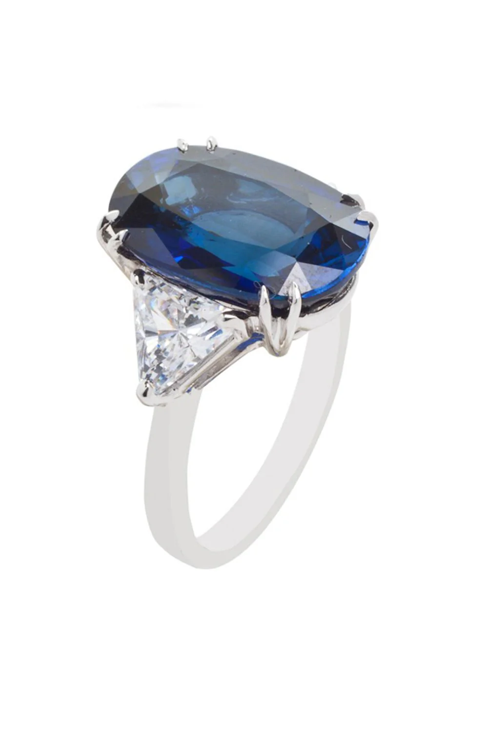 Oval Trillion Side Ring - Image 4