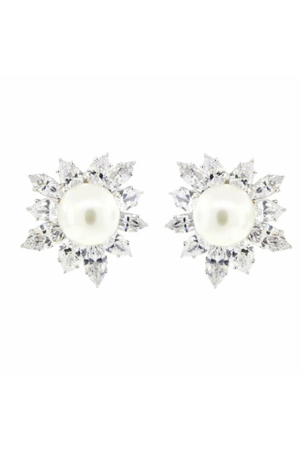 Pearl Marquise Clear Earrings