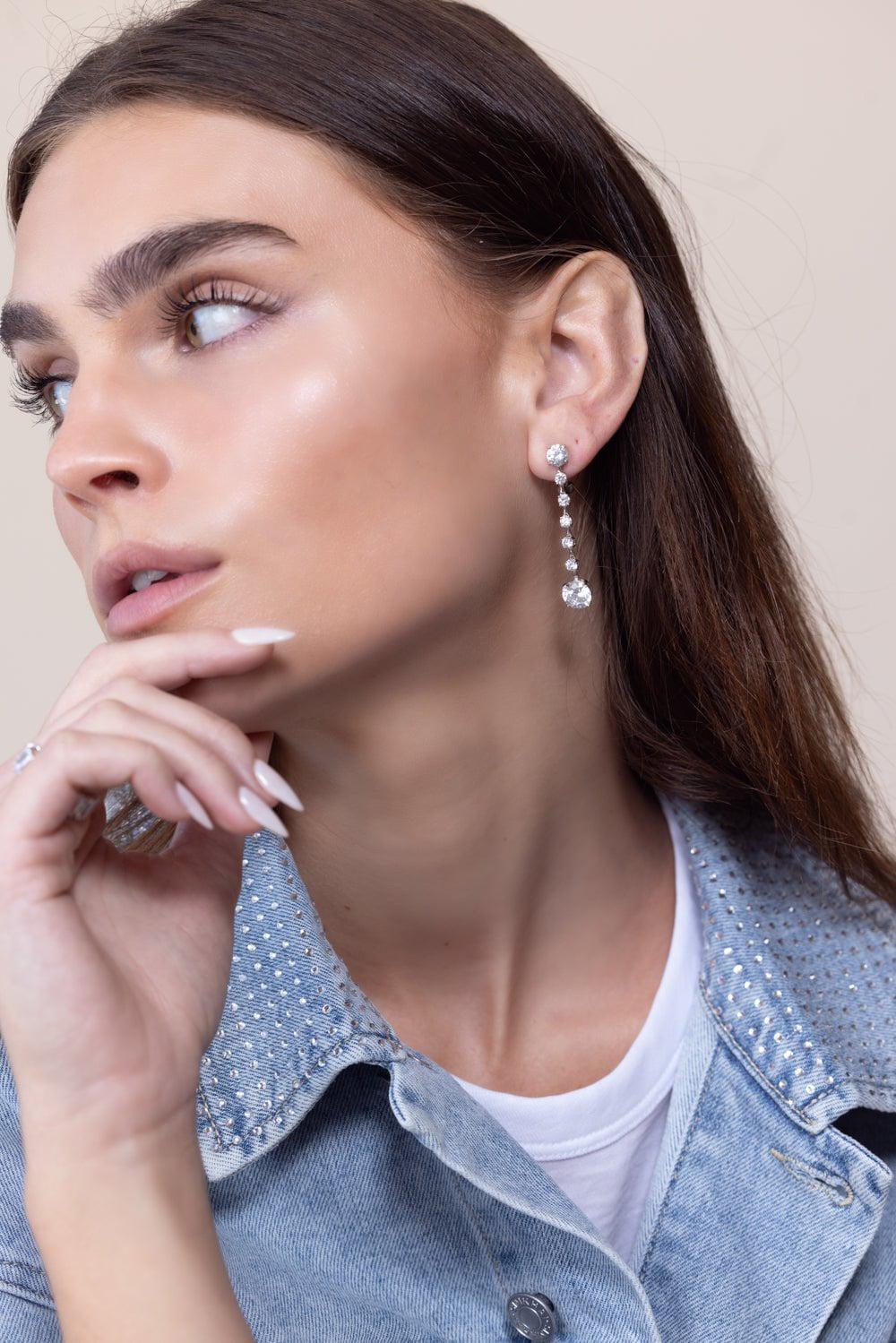 Round Drop Earrings - Image 2