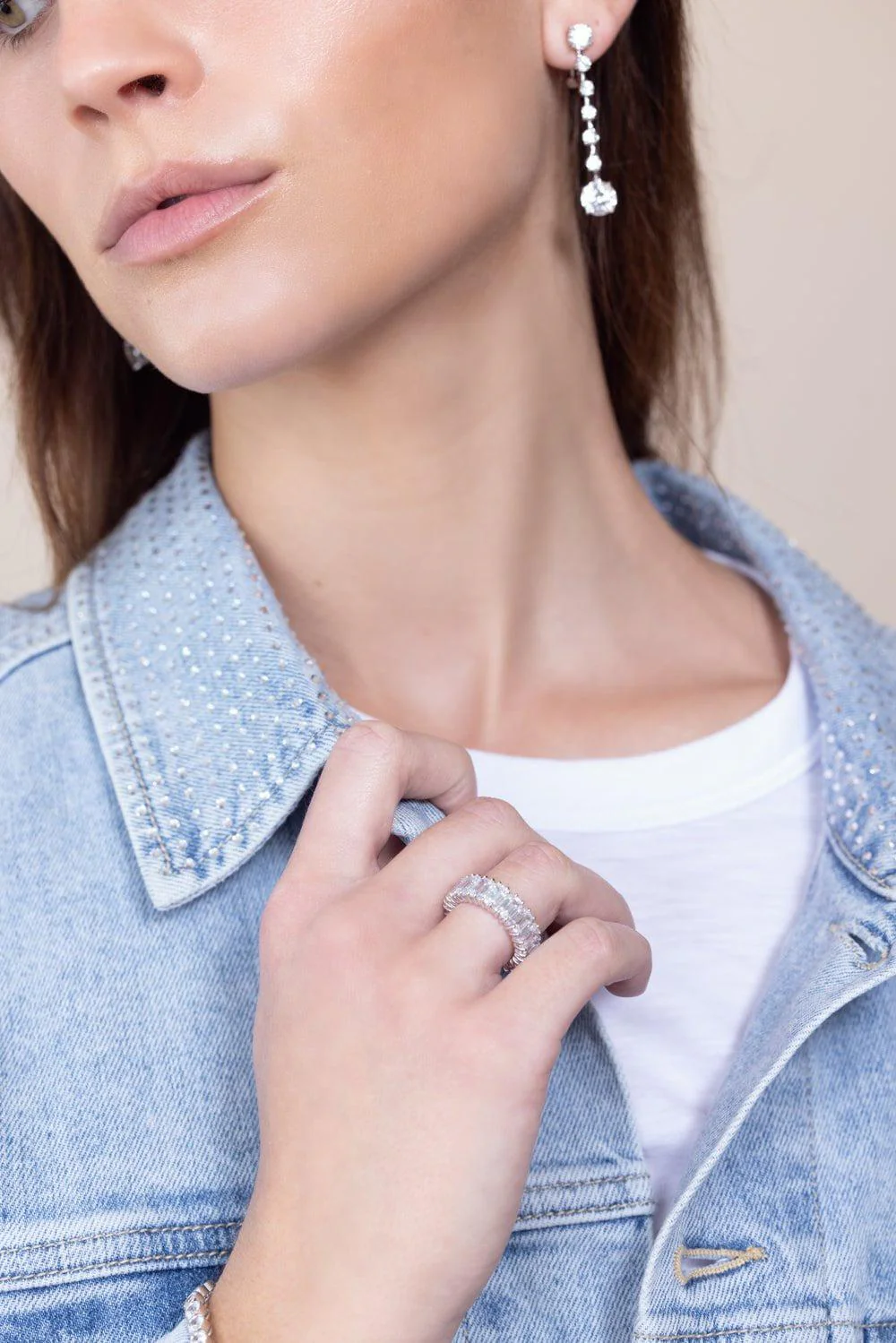 Round Drop Earrings - Image 3