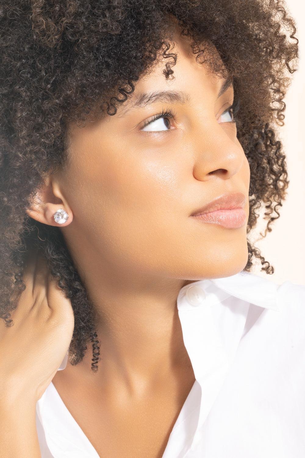 Round Stud Earrings - Image 2