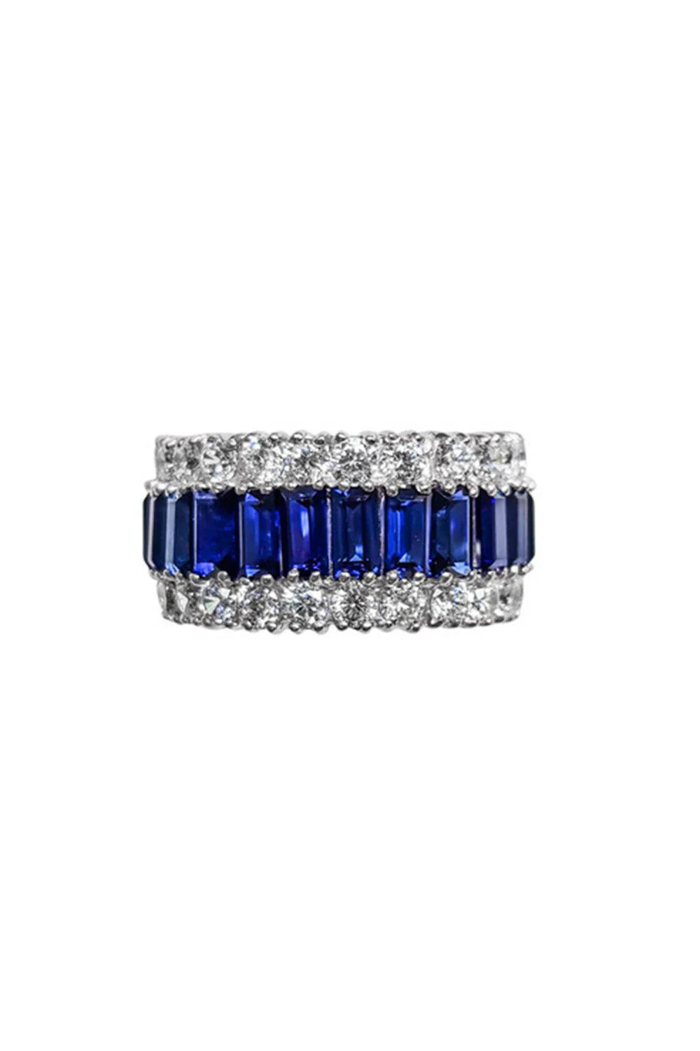 Royal Sapphire Baguette Eternity Band