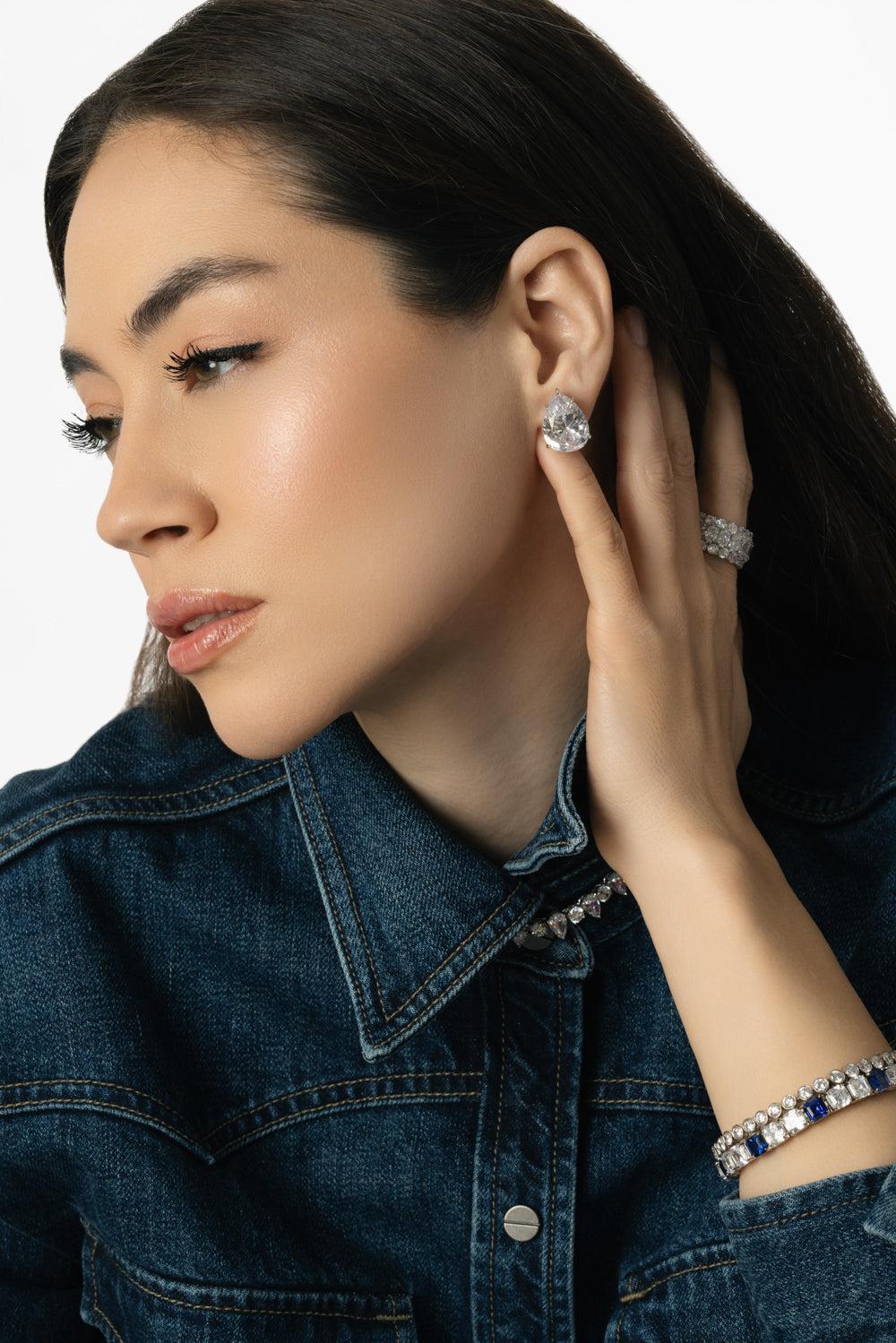 Shooting Star Cluster Drop Earrings - Image 2