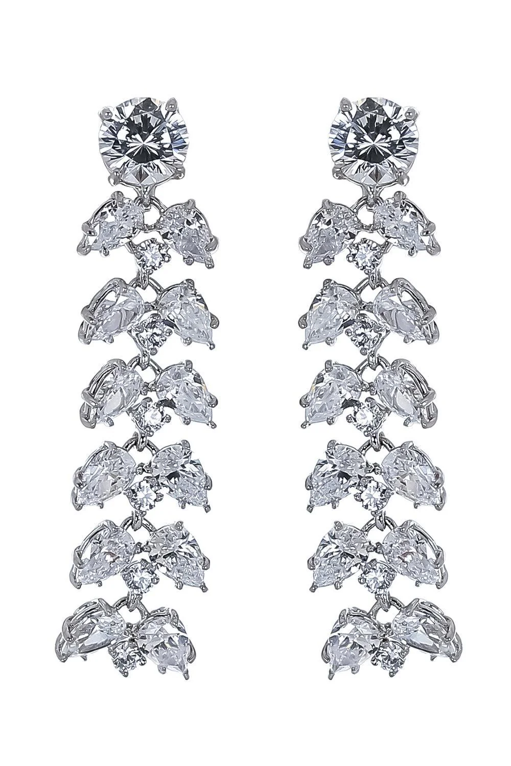 Six Double Pear Drop Earrings