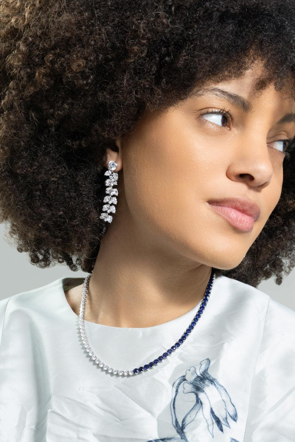 Six Double Pear Drop Earrings - Image 2