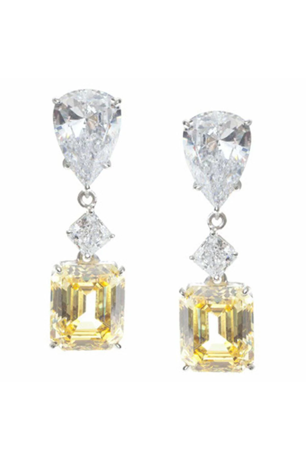 Square Canary Cut Drop Earrings