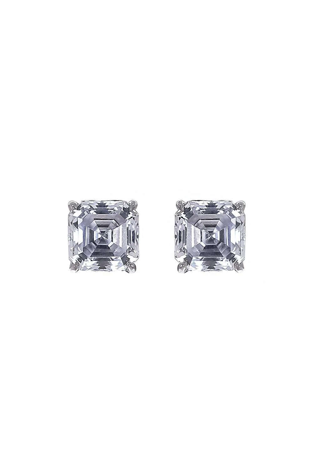 White Clip Stud Earrings