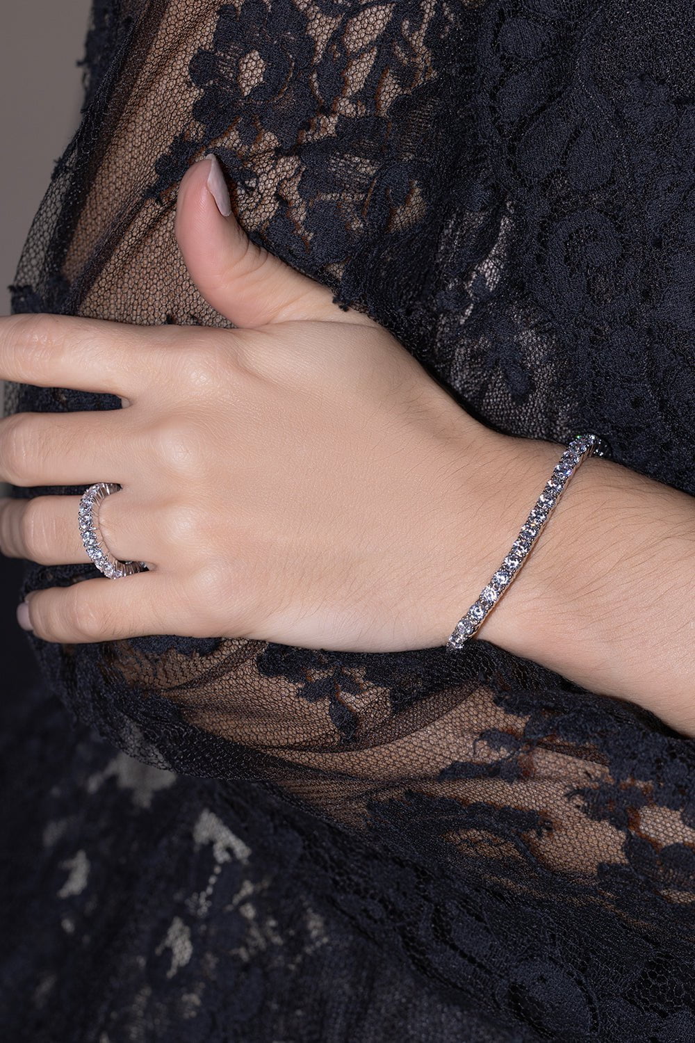 White Tennis Bracelet - Image 2