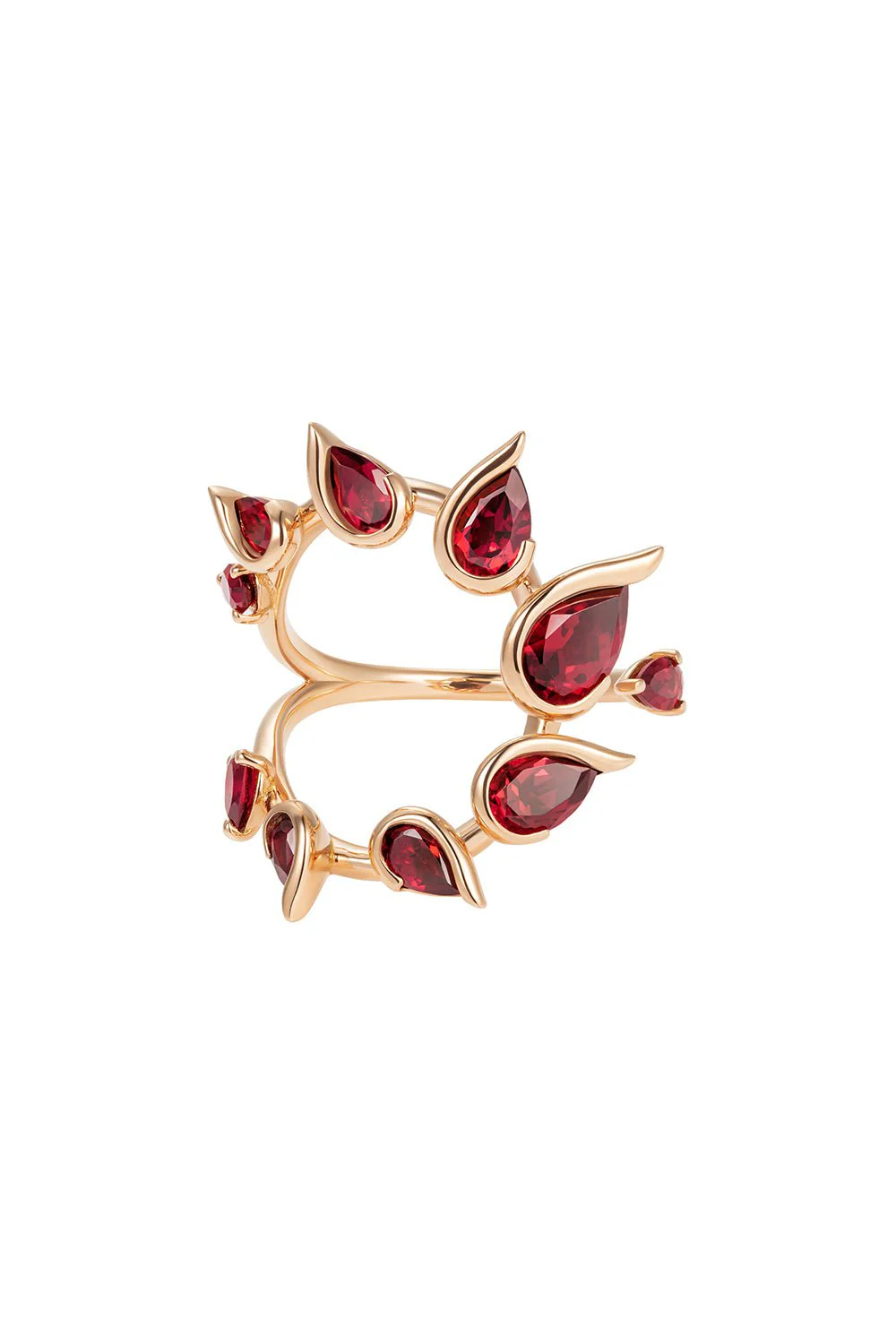 Flicker Open Garnet Ring