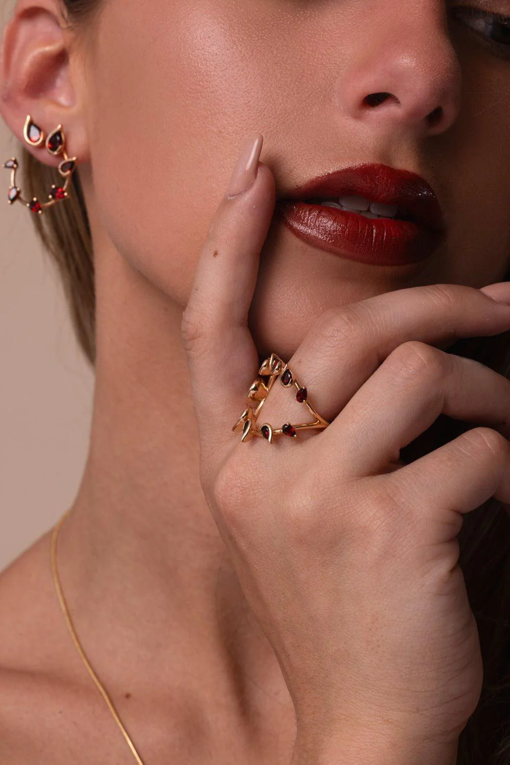 Flicker Open Garnet Ring - Image 2