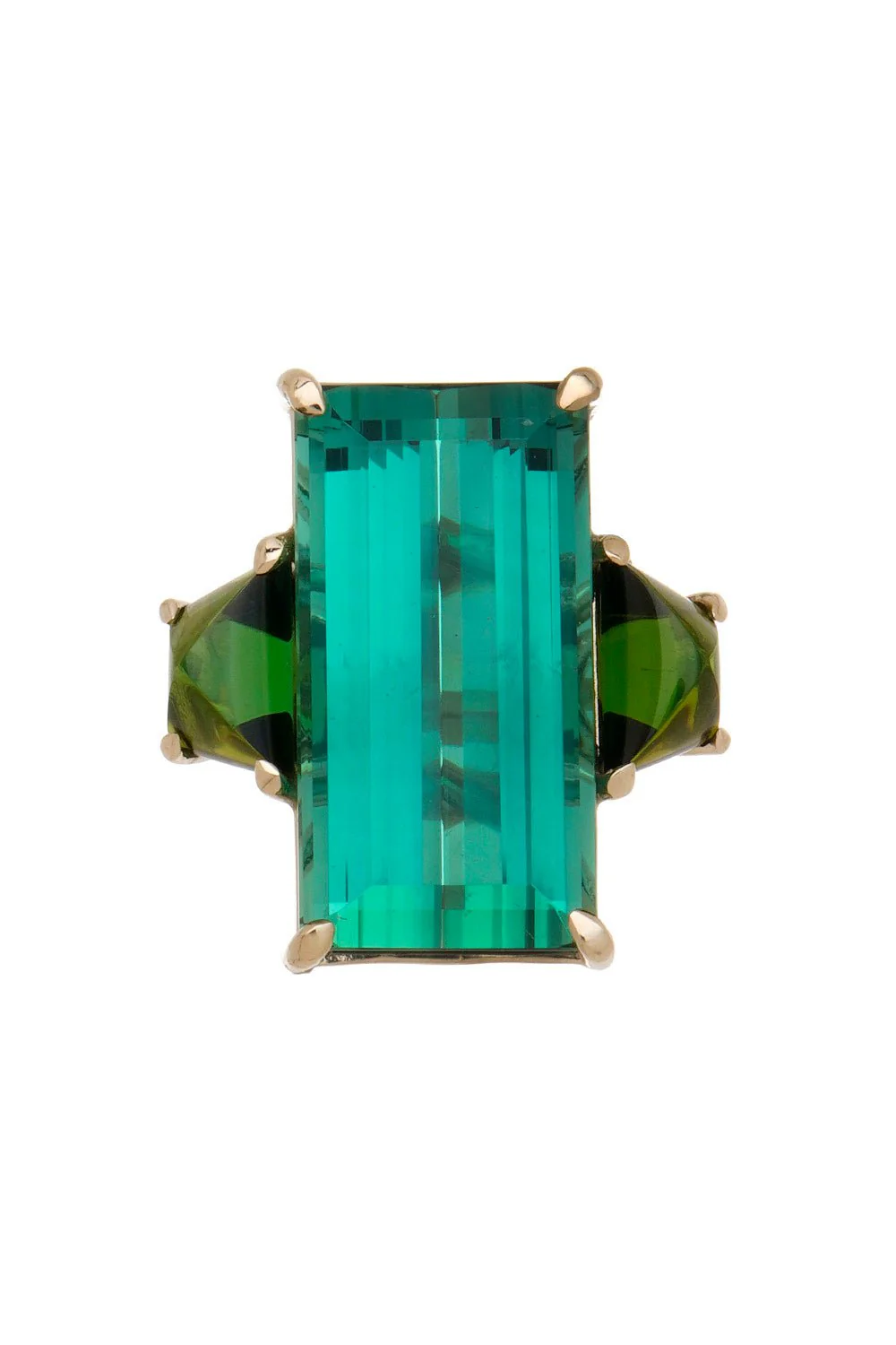 Green Blue Tourmaline Ring