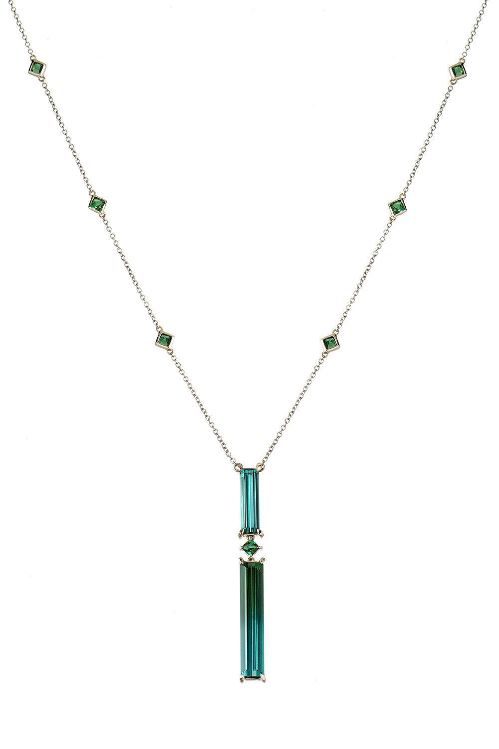 Green Tourmaline Pendant Necklace