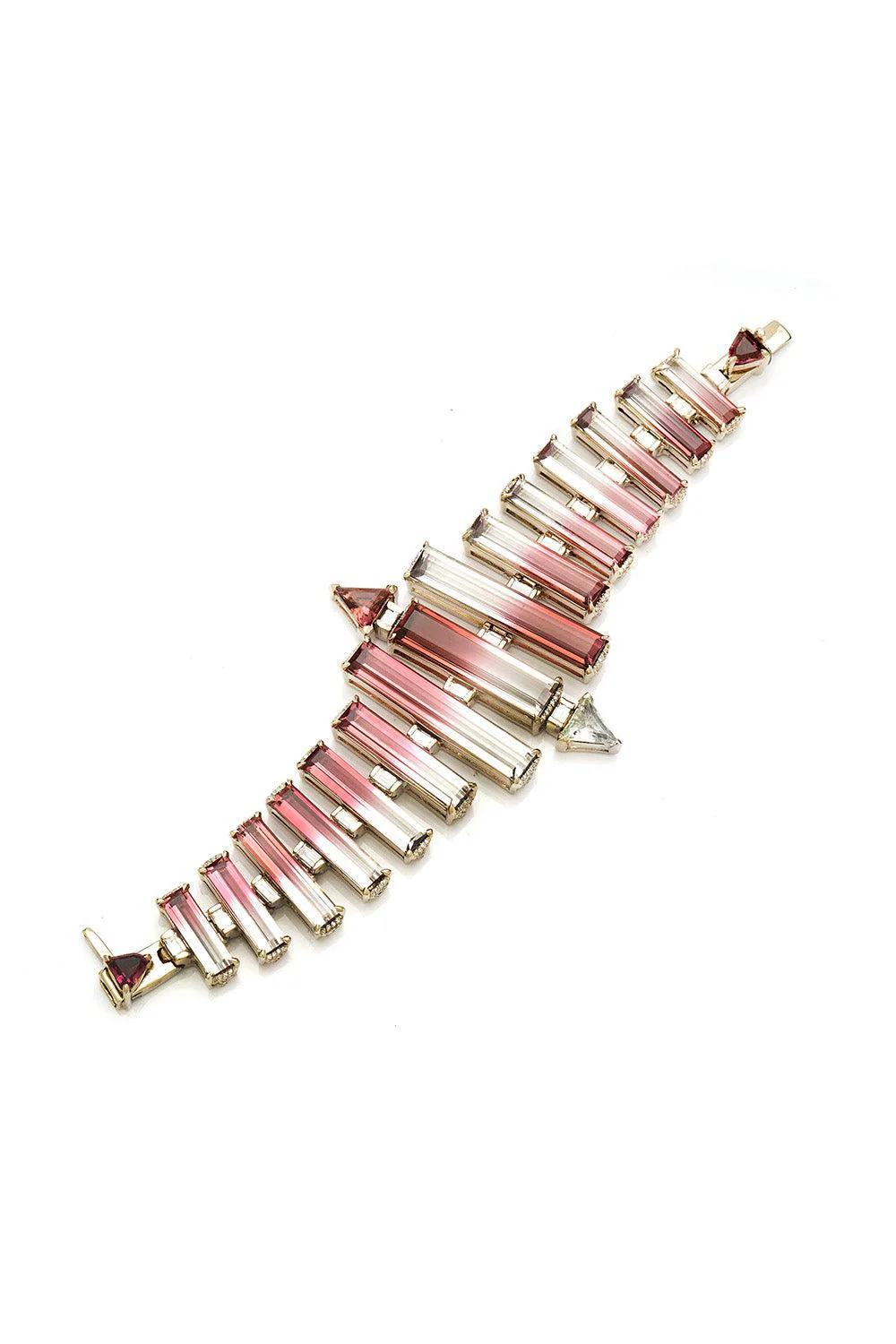 Large Bicolor Rubellite Bracelet