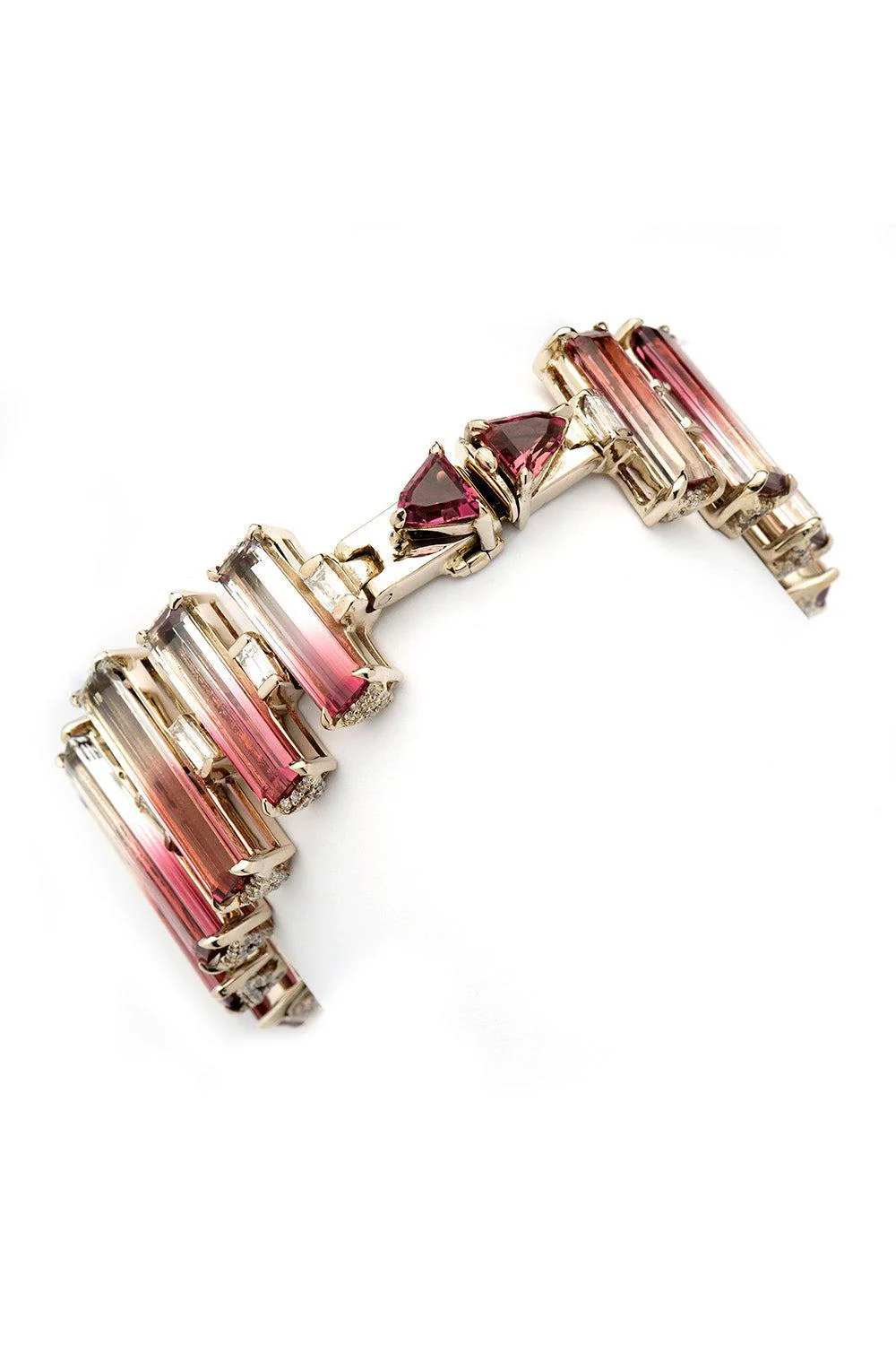 Large Bicolor Rubellite Bracelet - Image 6