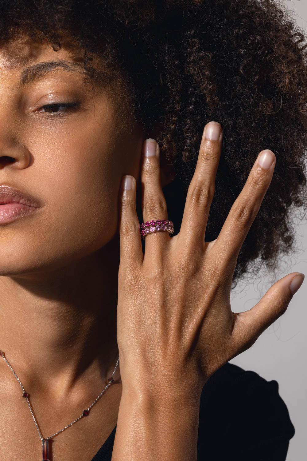 Rubellite Eternity Ring - Image 3