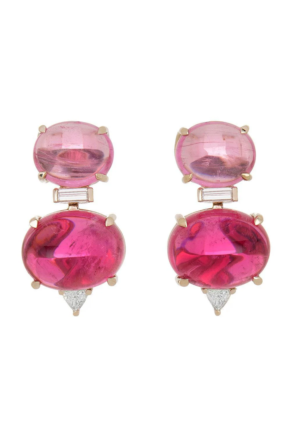 Sugarloaf Pink Tourmaline Earrings