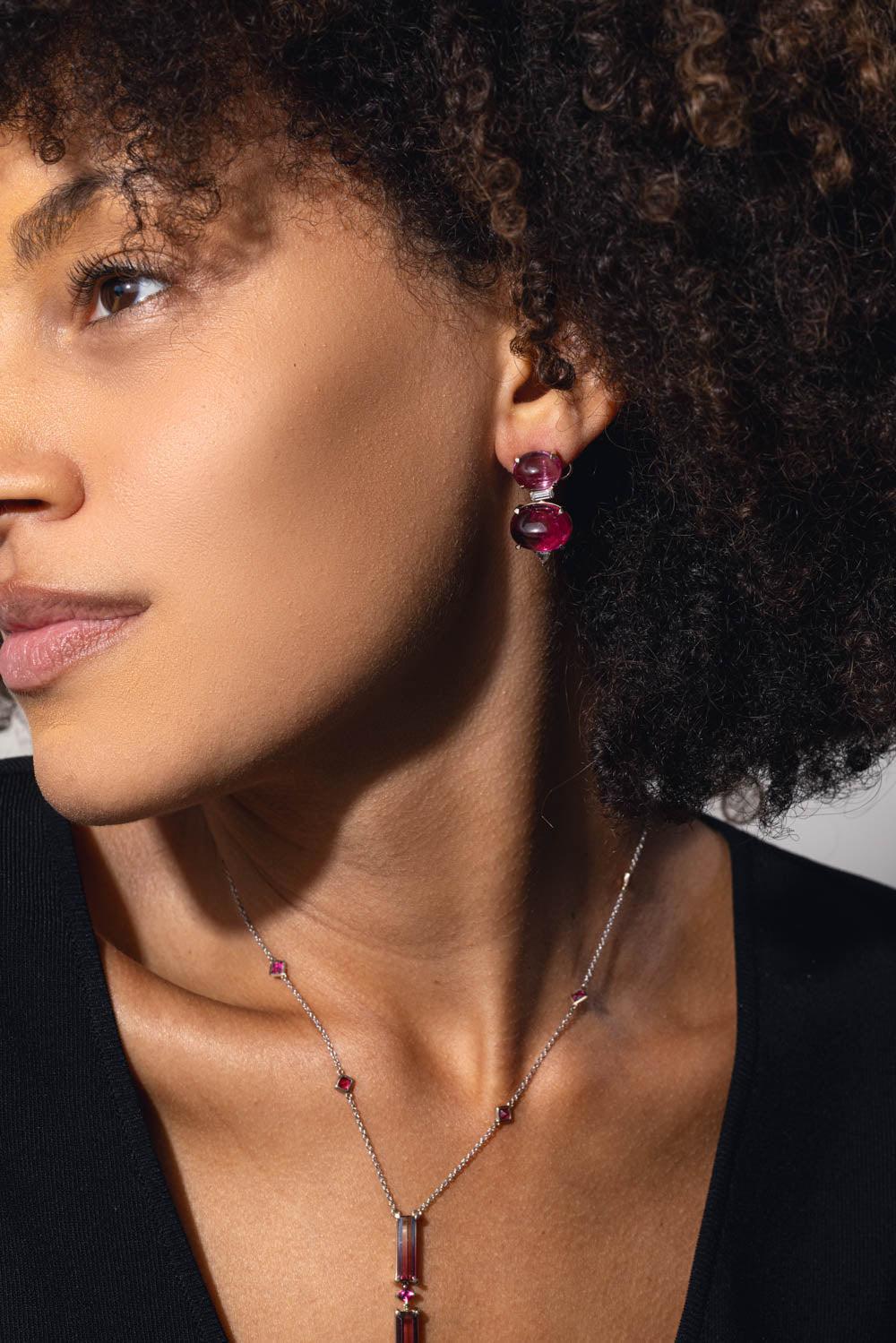 Sugarloaf Pink Tourmaline Earrings - Image 3