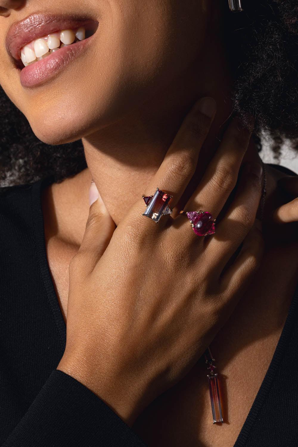 Sugarloaf Rubellite Pink Tourmaline Ring - Image 4