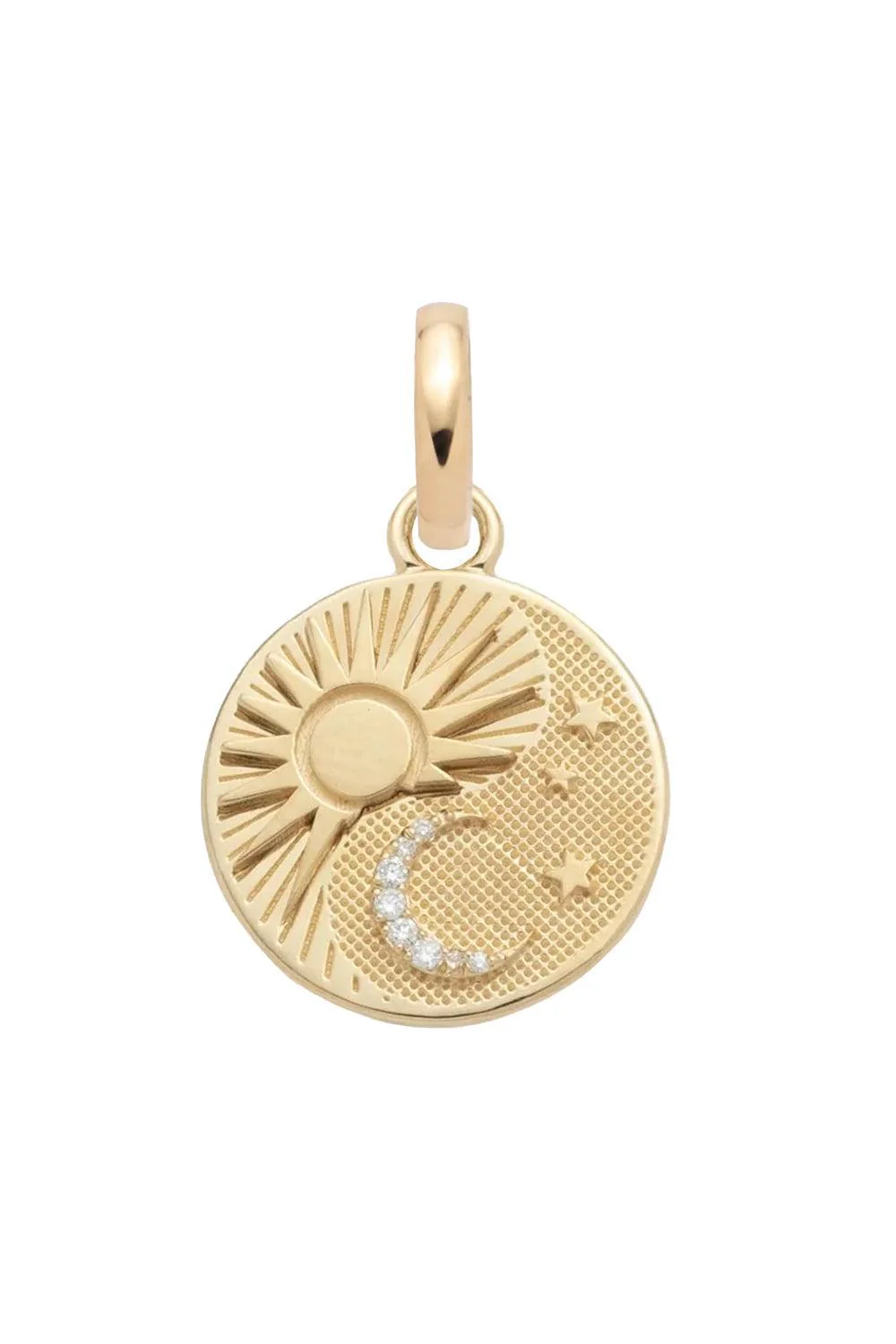 Diamond Balance Baby Medallion - Yellow Gold
