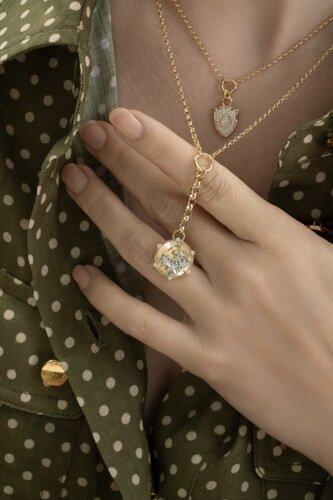 Diamond Blossoms Small Mixed Belcher Necklace - Image 2