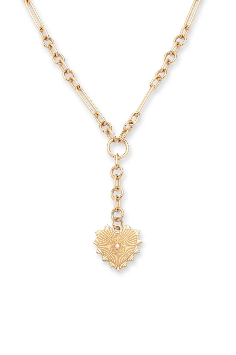 Diamond Heart Love Token Small Mixed Clip Extension Necklace - Image 5